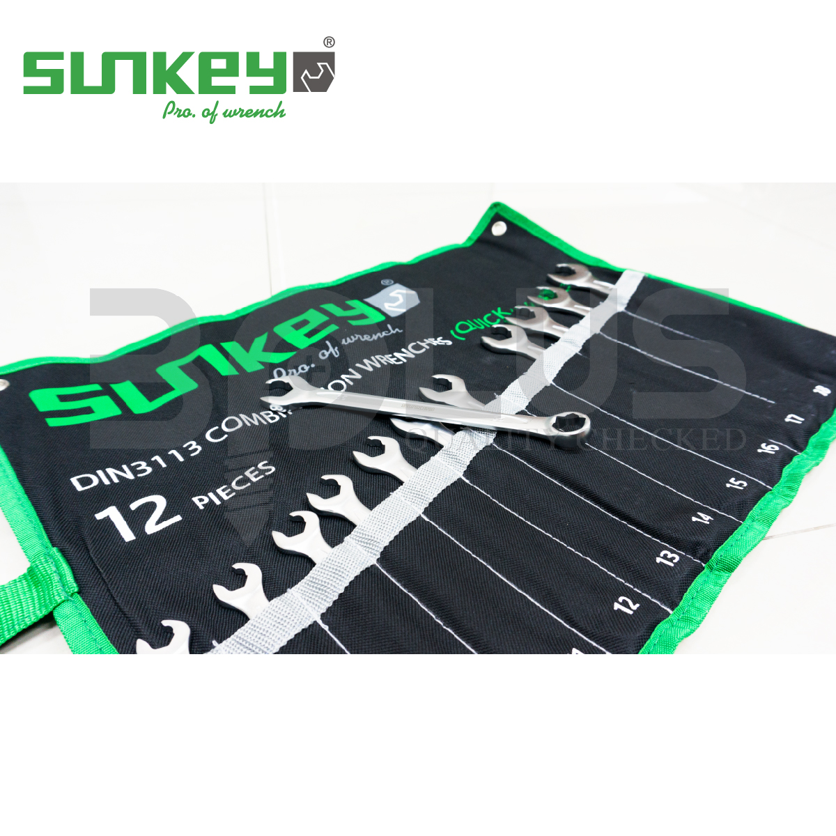 Sunkey ประแจแหวนข้าง-ปากตาย Quick/Vortex ชุด 12 ชิ้น (8 - 19 มม.)